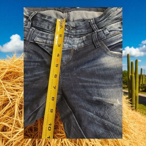 ANULE UP To UP - Blue Straight Leg Jeans with Vintage Distressing - Picture 10 of 12